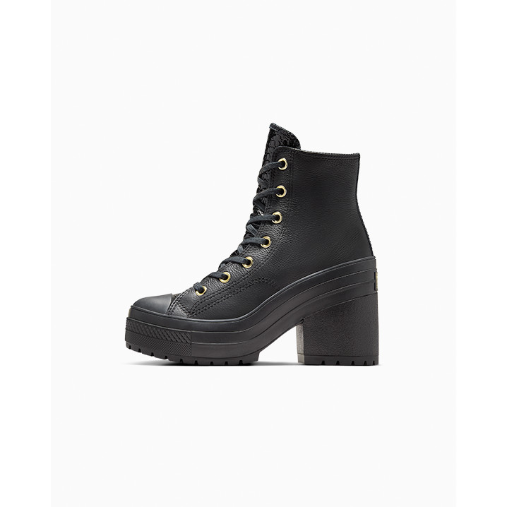CONVERSE รองเท้า CHUCK 70 DE LUXE HEEL CROC LEATHER HI BLACK ผู้หญิง A12346CF_H4BKXX ราคา ถูกที่สุด ดีลบีเคเค แกลเลอรีภาพที่ 3
