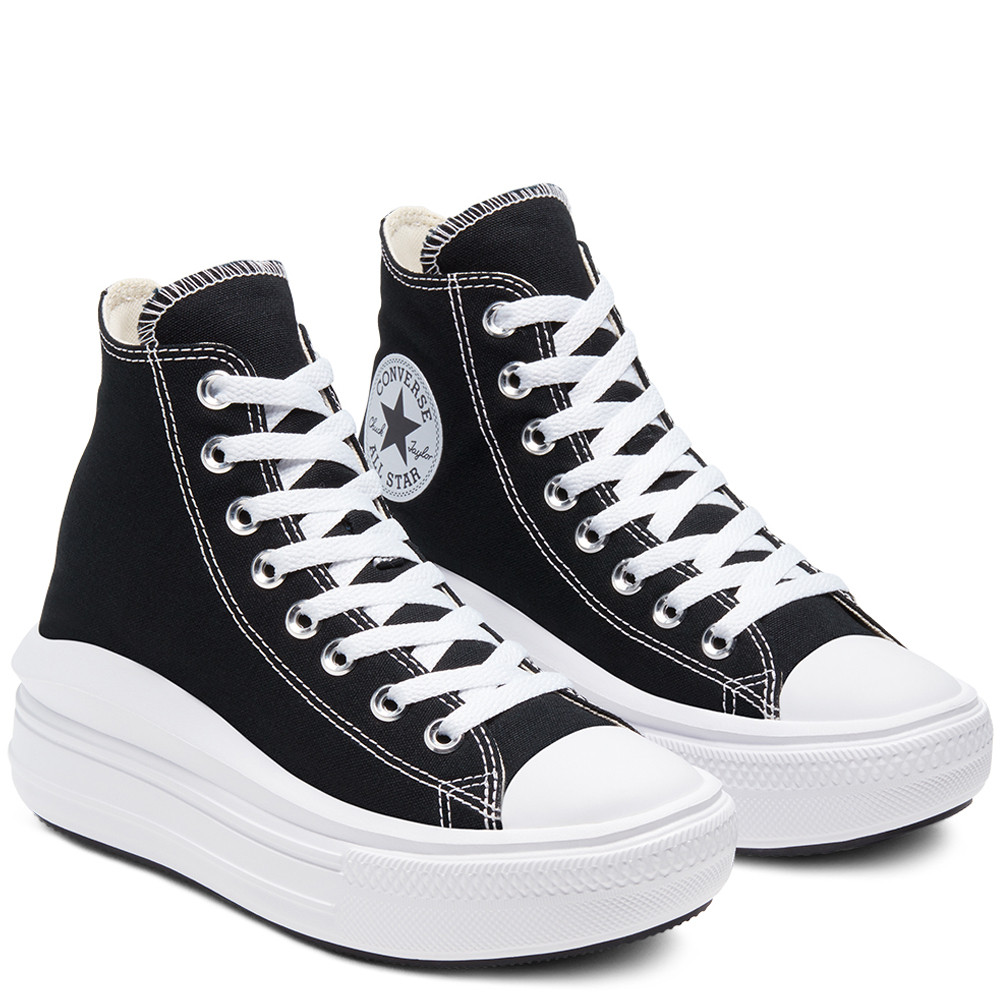 CONVERSE รองเท้าผ้าใบ น้ำหนักเบา นุ่มสบาย รุ่น CTAS MOVE HI BLACK – 568497CF_H1BKXX สีดำ ผู้หญิง ราคา ถูกที่สุด ดีลบีเคเค แกลเลอรีภาพที่ 3