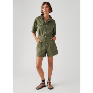 ชุดเอี๊ยม Levi's® Women's Short-Sleeve Surplus Romper