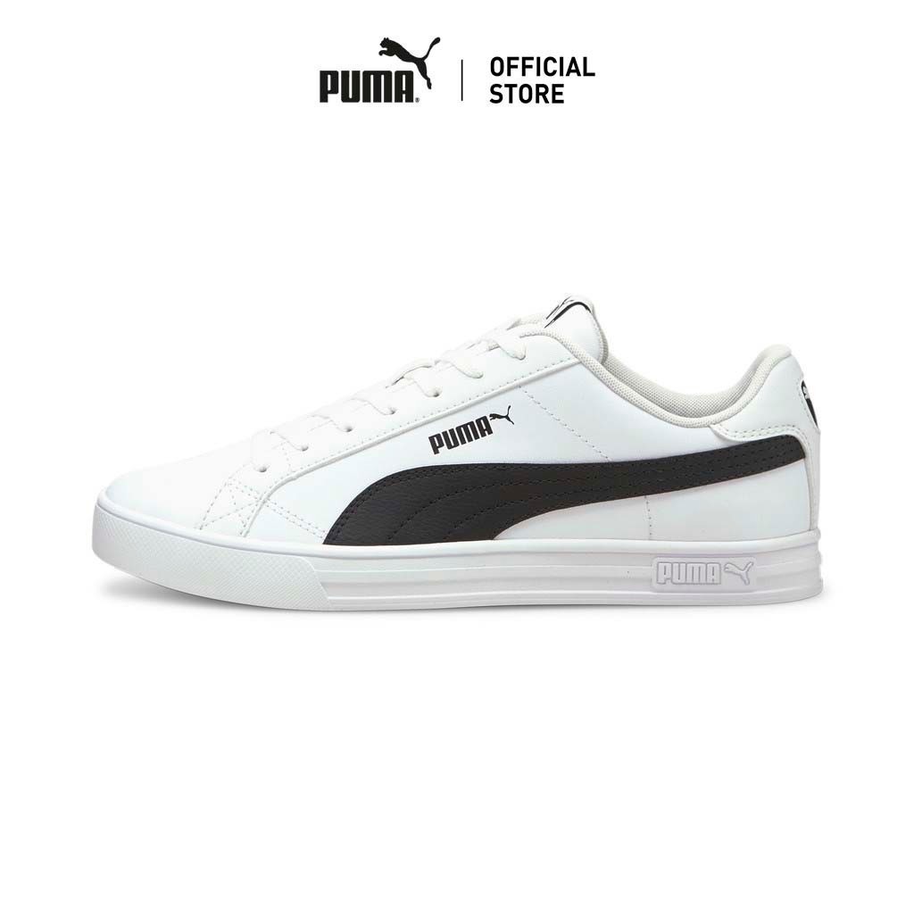 PUMA BASICS - รองเท้ากีฬาข้อต่ำ Smash Vulcanised V3 สีดำ - 38075202