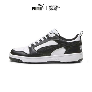 PUMA BASICS - รองเท้าผ้าใบข้อต่ำ Rebound V6 สีขาว - 39232801