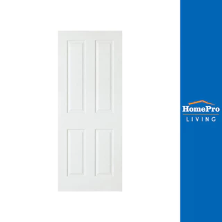 AZLE ประตูภายใน HDF ศรีวิชัย 4 ลูกฟัก 80X200 ซม. สีรองพื้น จัดส่งโดย HomePro