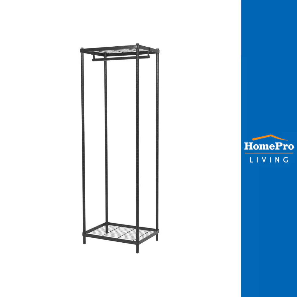 PLIM ตู้เสื้อผ้า 2 แผ่นชั้น LINEAR LN-WR60-1 60 ซม. สีดำ จัดส่งโดย HomePro