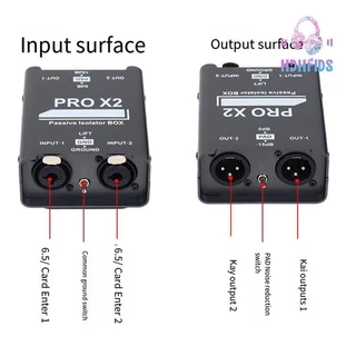 [ใน ]เครื่องแยกเสียง 2 ทาง ใหม่, เครื่องกําจัดกระแสไฟเสียง, XLR 6.5, เครื่องแยกแสง, มิกเซอร์ถ่ายทอดสด