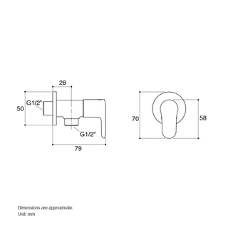 KOHLER July stop valve วาล์วเปิดปิดน้ำ รุ่นจูลายน์ สีโครเมี่ยม K-R16086X-4-CP