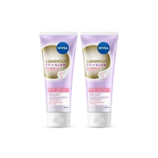 นีเวีย ลูมินัส สกิน โกลว์ บับเบิ้ล วอช โฟม โฟมล้างหน้าผิวหมองคล้ำ 100 มล. 2ชิ้น NIVEA