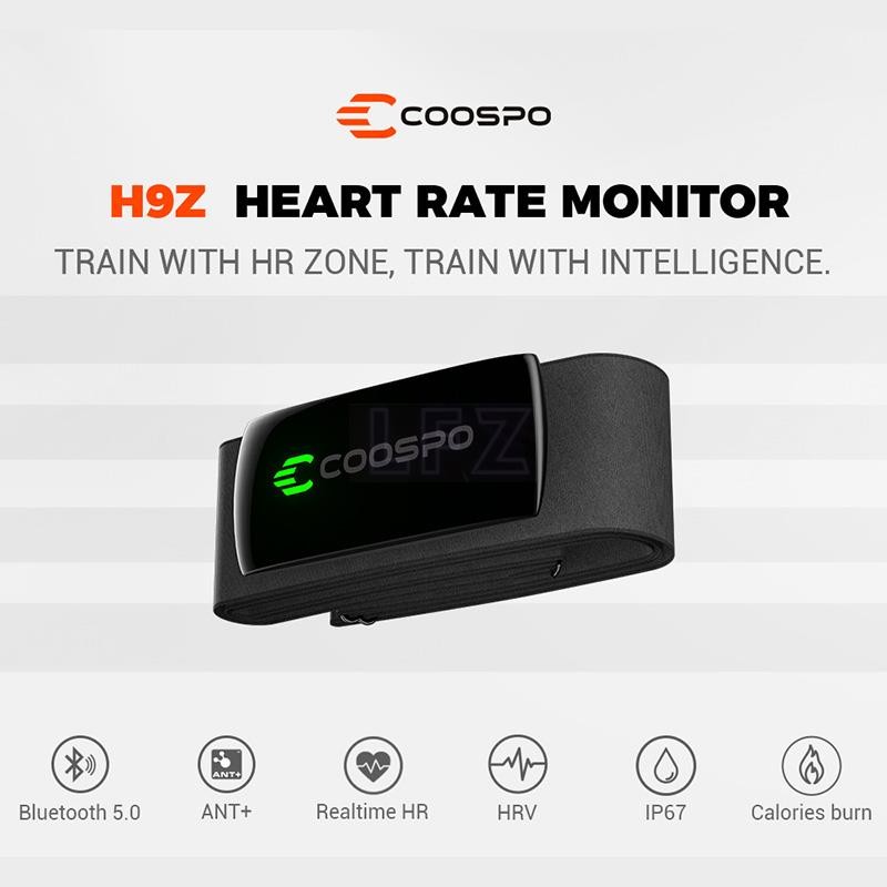 Coospo H9Z สายรัดหน้าอก วัดอัตราการเต้นของหัวใจ ANT+ บลูทูธ IP67 เซนเซอร์วัดอัตราการเต้นของหัวใจ สํา