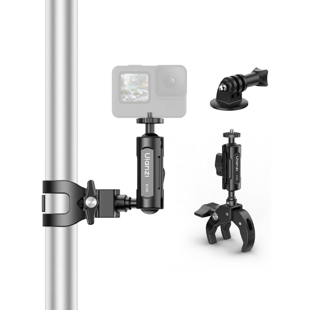 Ulanzi R105 Bicycle Mount Clamp แคลมป์ต่อกล้อง GoPro Hero 9/10/11 หัวบอลคู่ ติดขาตั้ง รับน้ำหนัก 1kg