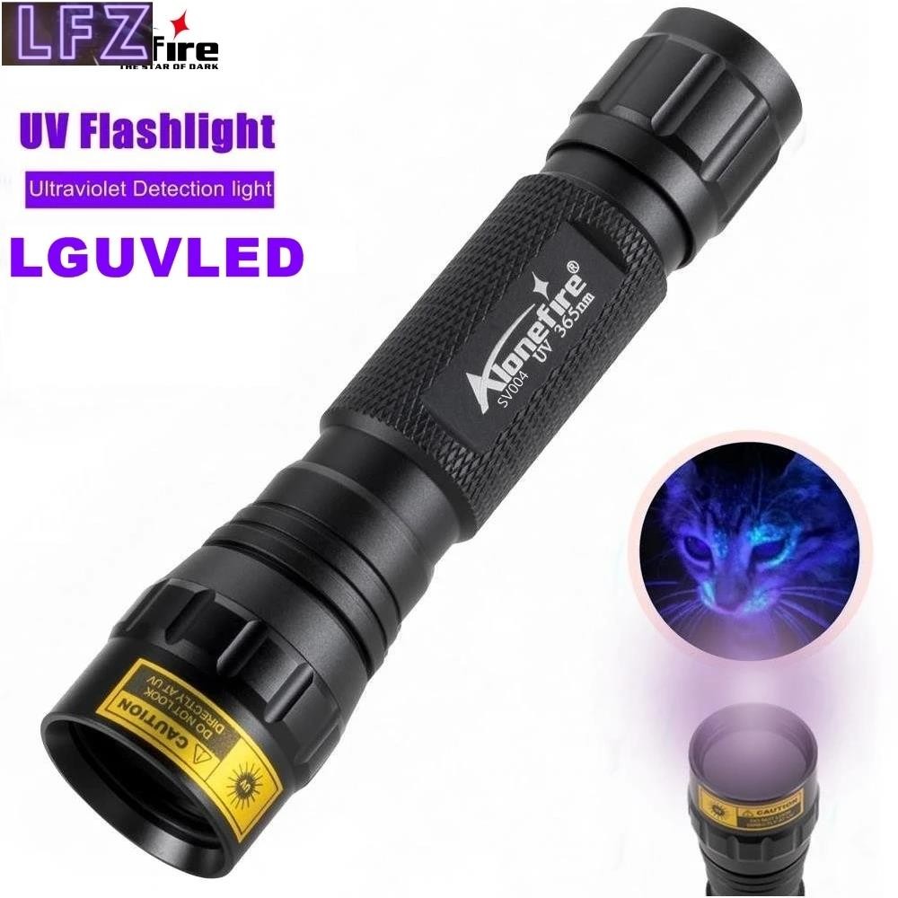 LFZ SV004 ไฟฉาย UV 10W พลังงานสูง 365nm/395nm อัลตร้าไวโอเล็ตไฟฉาย UV สําหรับสัตว์เลี้ยงสแตนเลสตรวจจ