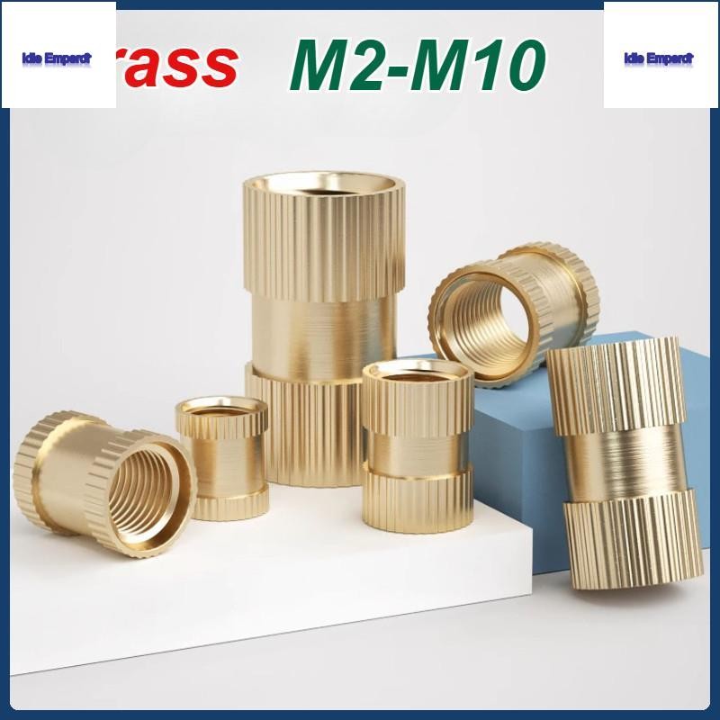 [mx] Double Pass Copper Flower Nut Knurled Copper Nut M2-M10 Double Pass กระบอก Knurled Nut
