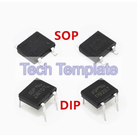 Rectifier Bridge Stack DB107 DB157 DB207 DB107S/DB157S/DB207S Rectifier Bridge 4 Pins 1A/2A SEP SOP 