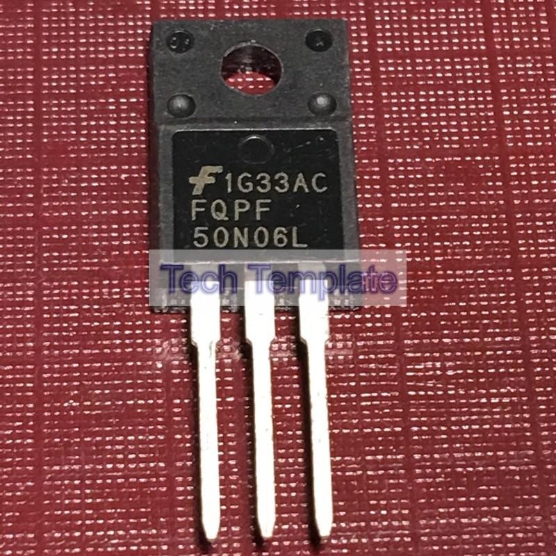 ((1 ชิ้น) ชิ้นส่วนอิเล็กทรอนิกส์ FQPF50N06L Ready Stock MOS Field Effect Tube Power Tube TO-220F 60V