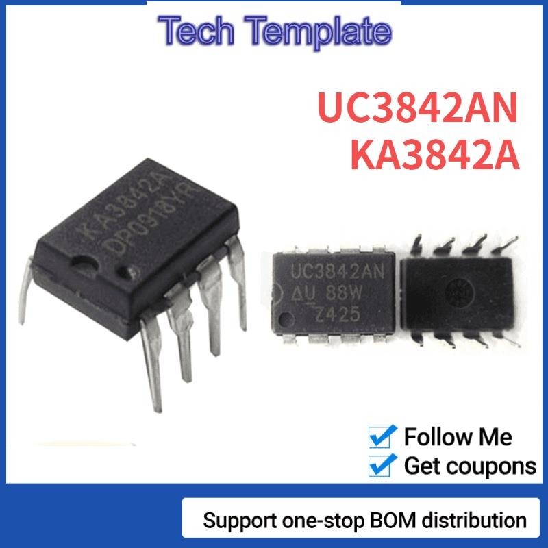 ของแท้ ชิพ IC UC3842AN KA3842A DIP-8 10 ชิ้น