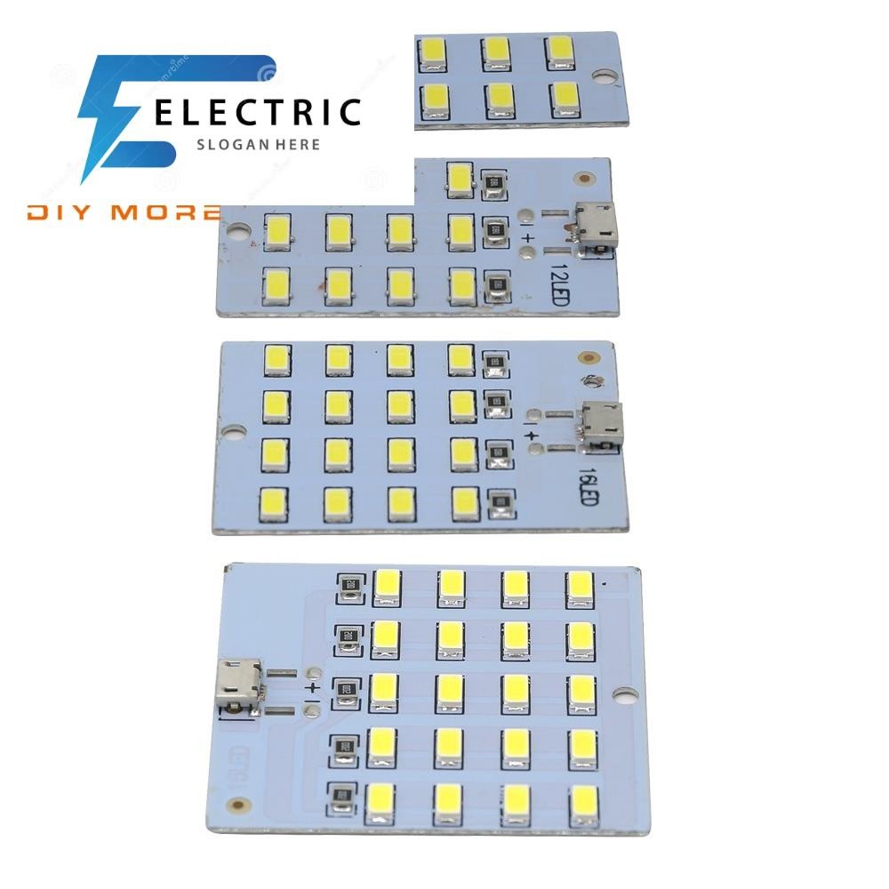 Diymore แผงไฟฉุกเฉิน LED 5730 smd 5V~470mA 430mA สีขาว USB 5730