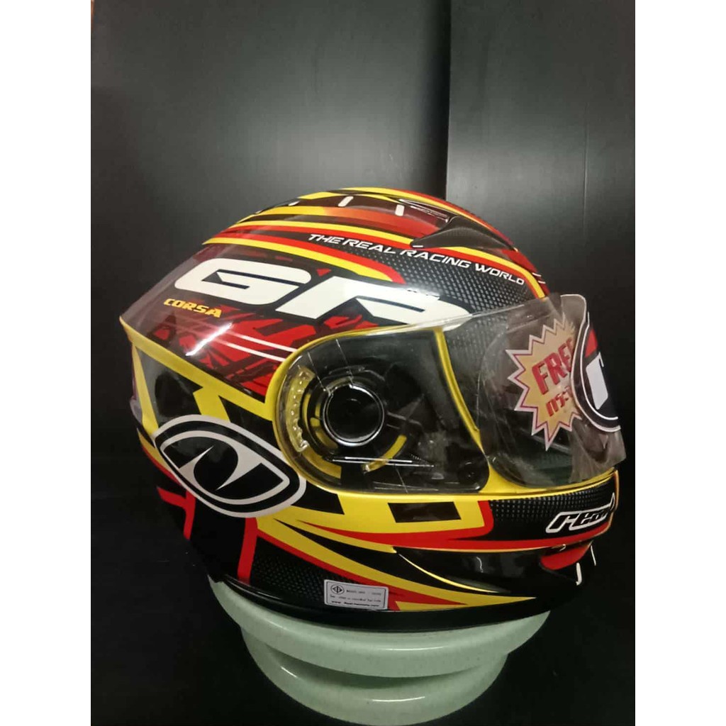 หมวกกันน็อค แบรนด์ REAL รุ่น CORSA GP  Size M รหัสสินค้า M323 สินค้าตัวโชว์ ไม่มีของแถม