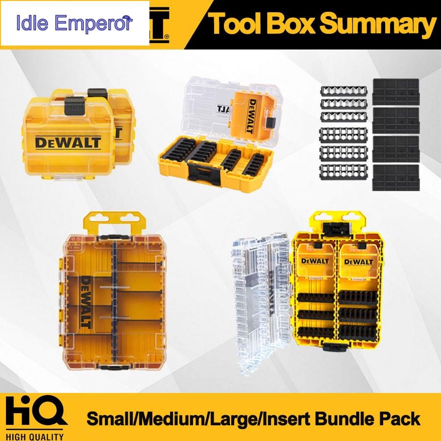 Dewalt กล่องเครื่องมือขนาดเล็ก Bulk Storage Case เจาะบิตกล่องพลาสติกใส่ Bundle Pack S/M/L DT70800 DT