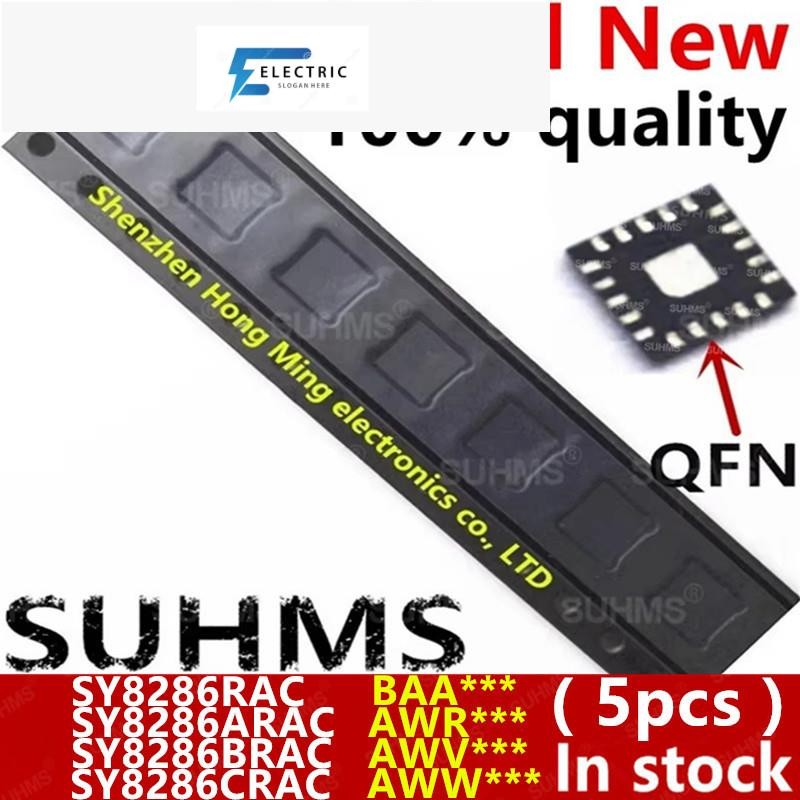 ((5ชิ้น) ใหม่ SY8286 SY8286RAC BAA5XA BAA... SY8286ARAC AWR6RA AWR... SY8286BRAC AWV5QB AWV... SY828