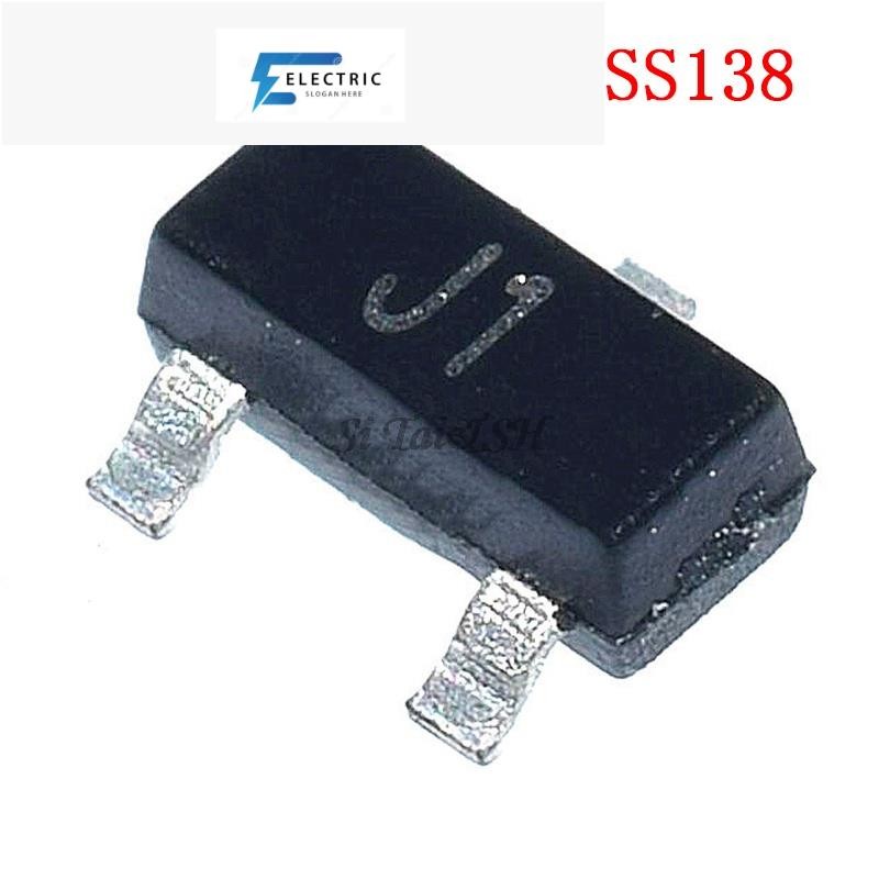 (50 ชิ้น) 100% ใหม่ BSS138 BSS138LT1G J1 SOT23 ชิป IC เดิมชิปเซ็ต BGA ในสต็อก