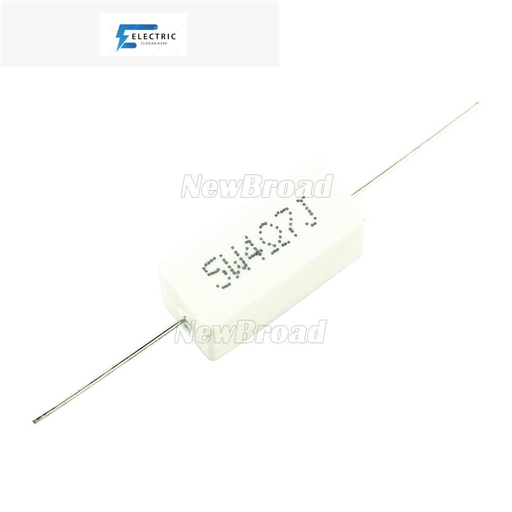 10 ชิ้น 5W 1 โอห์ม ซีเมนต์ความต้านทาน 1R 1ohm
