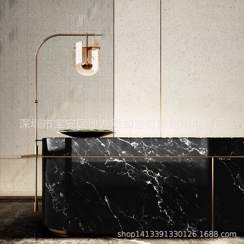 Hotel Clubhouse Front Desk Lamp Sales Office Lobby Reception Bar Counter Cashier Integrated Wall Lam