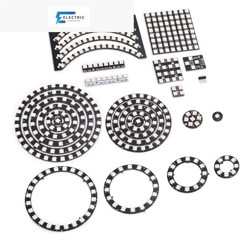 1 4 7 8 12 16 24 60 61 64 94 Bit Ws2812B Ws2812B Ws 2811 5050 Rgb แผงโมดูลหลอดไฟ Led 5V สีรุ้ง