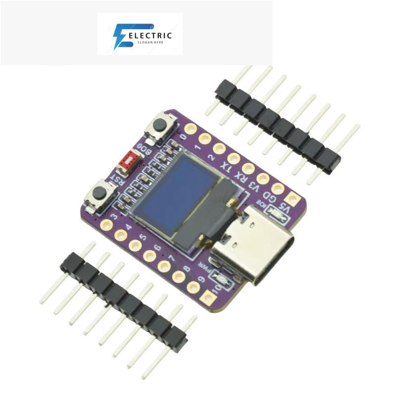 ESP32-C3 บอร์ดพัฒนา OLED พร้อมโมดูล OLED 0.42 นิ้วเสาอากาศเซรามิก Wifi บลูทูธ Mini ESP32 Supermini บ