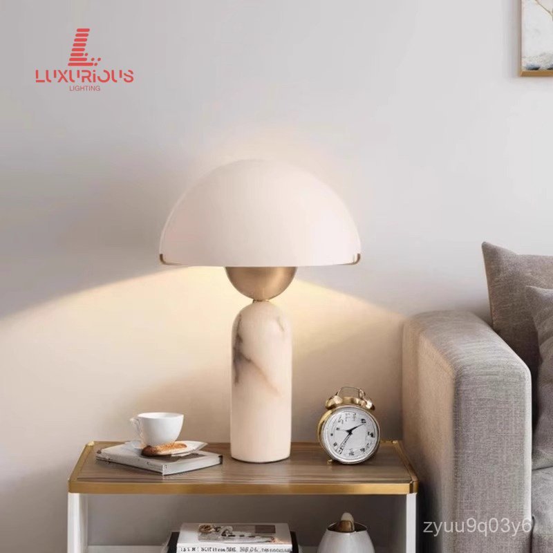 Postmodern Designer Marble Table Lamp Villa Model Room Living Room Bedroom Bedside Table Decorative 