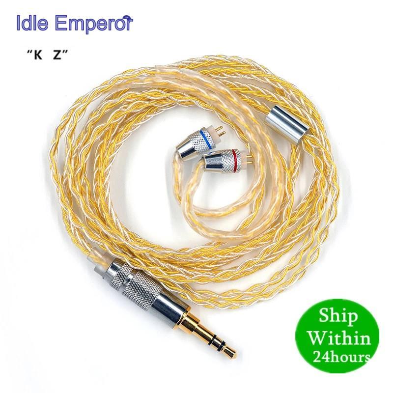 Kz สายหูฟังอัพเกรด ชุบทอง เงิน สําหรับ ZS10 Pro ZSN ZS10 AS10 AS06 ZST ES4 ZSN