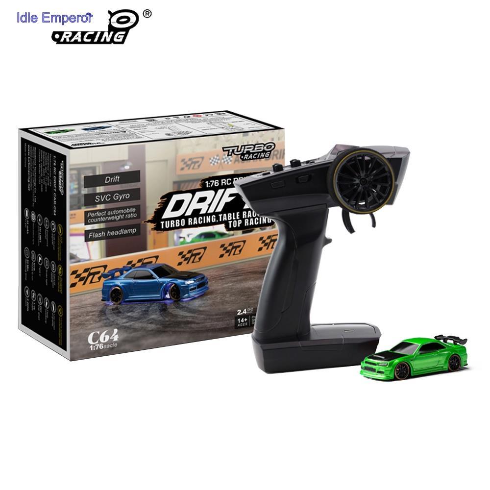 Turbo Racing 1:76 C64 2.4GHZ RC Drift Car With Gyro P21 SVC 4CH Remote Controller RTR Kit Full Propo