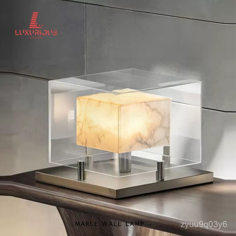 Jiyutang Marble Table Lamp Rechargeable Model for Study Bedroom Bedside Lamp Hotel Front Desk After-