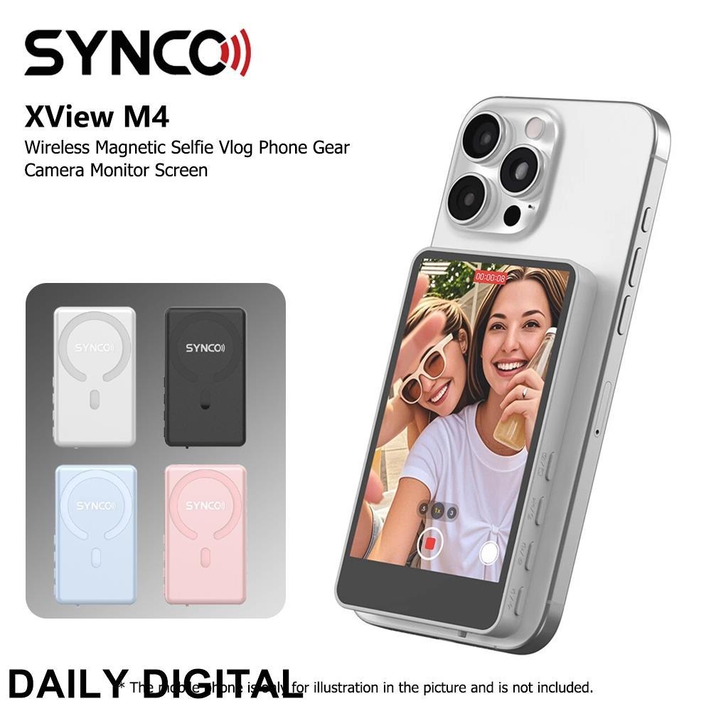 SYNCO XView M4 ไร้สาย Magnetic Selfie Vlog โทรศัพท์เกียร์กล้องหน้าจอ