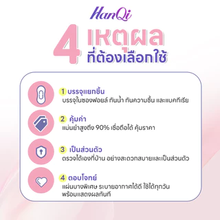 ผ้าอนามัย HanQi ทดสอบตัวเอง pH ผ้าอนามัยทดสอบตัวเอง pH หญิงสำหรับอาการคันในส่วนส่วนตัวและตกขาวผิดปกติ