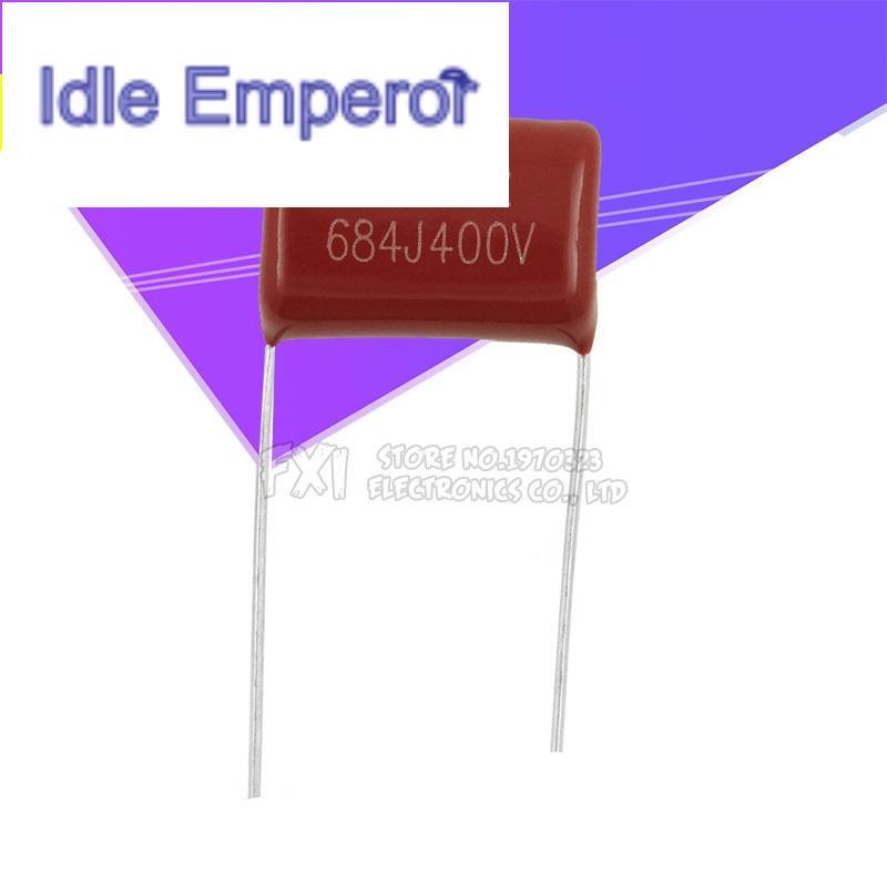 ตัวเก็บประจุฟิล์มโพลีโพรพีลีน 400V684J พิทช์ 15 มม. 0.68UF 680nf 684 400V CBB 10 ชิ้น