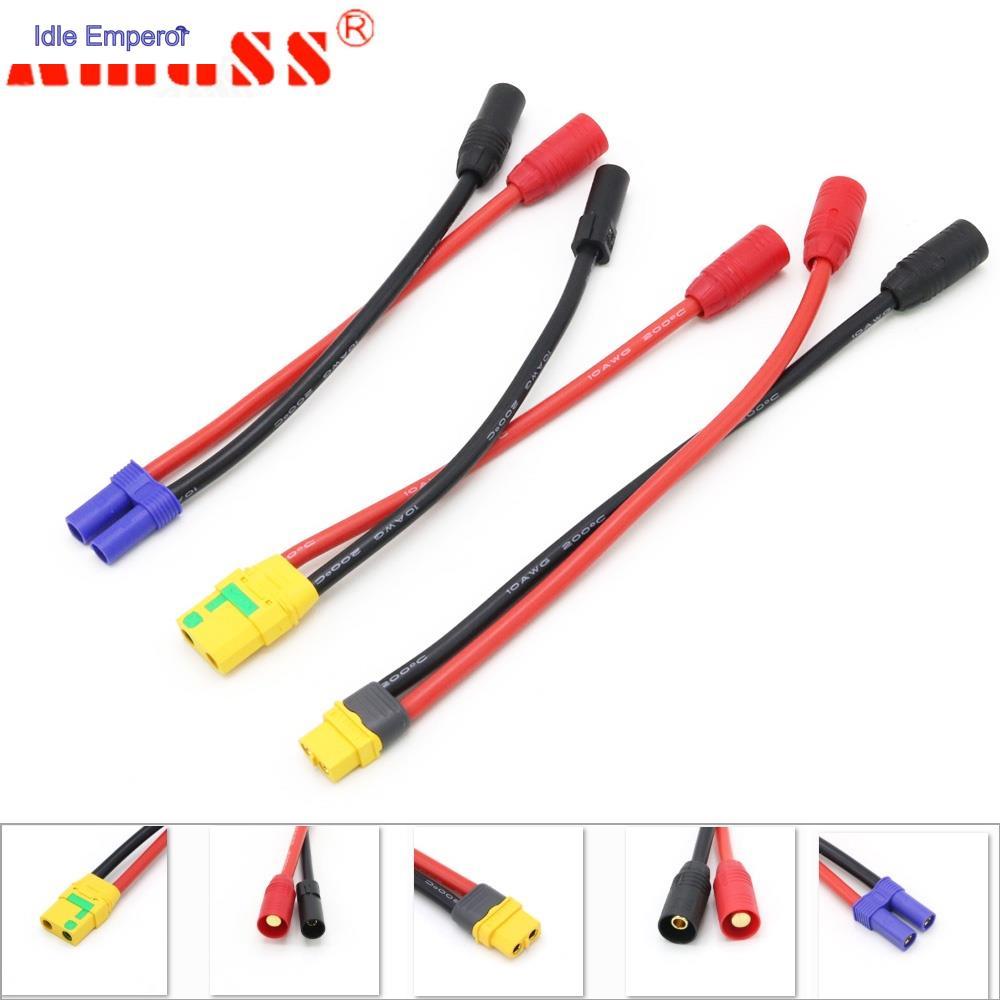Amass อะแดปเตอร์เชื่อมต่อแบตเตอรี่ EC5 XT60 XT90S ตัวเมีย เป็น XT150 AS150 ตัวผู้ ตัวเมีย 10AWG 15 ซ