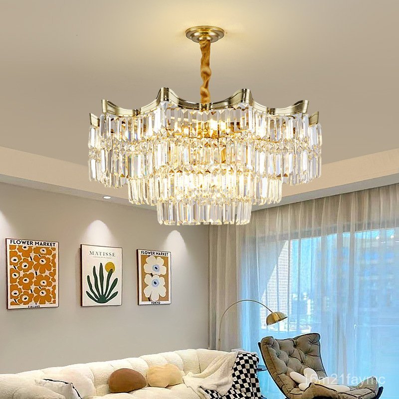 Light Luxury Hong Kong Style Crystal Chandelier Personality Elegant Shop Chandelier Villa Restaurant
