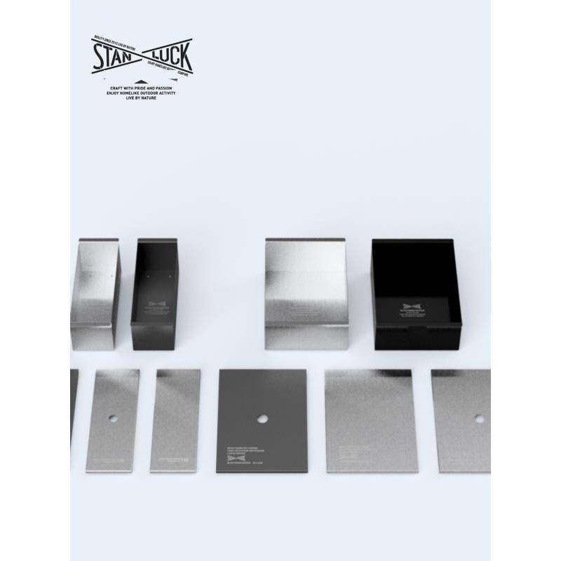 อุปกรณ์อุปกรณ์ตั้งแคมป์กลางแจ้ง, กล่องเก็บของสแตนเลส IGT1 Unit, สีดํา 0.5 UnitIGT Table Unit กล่องเก