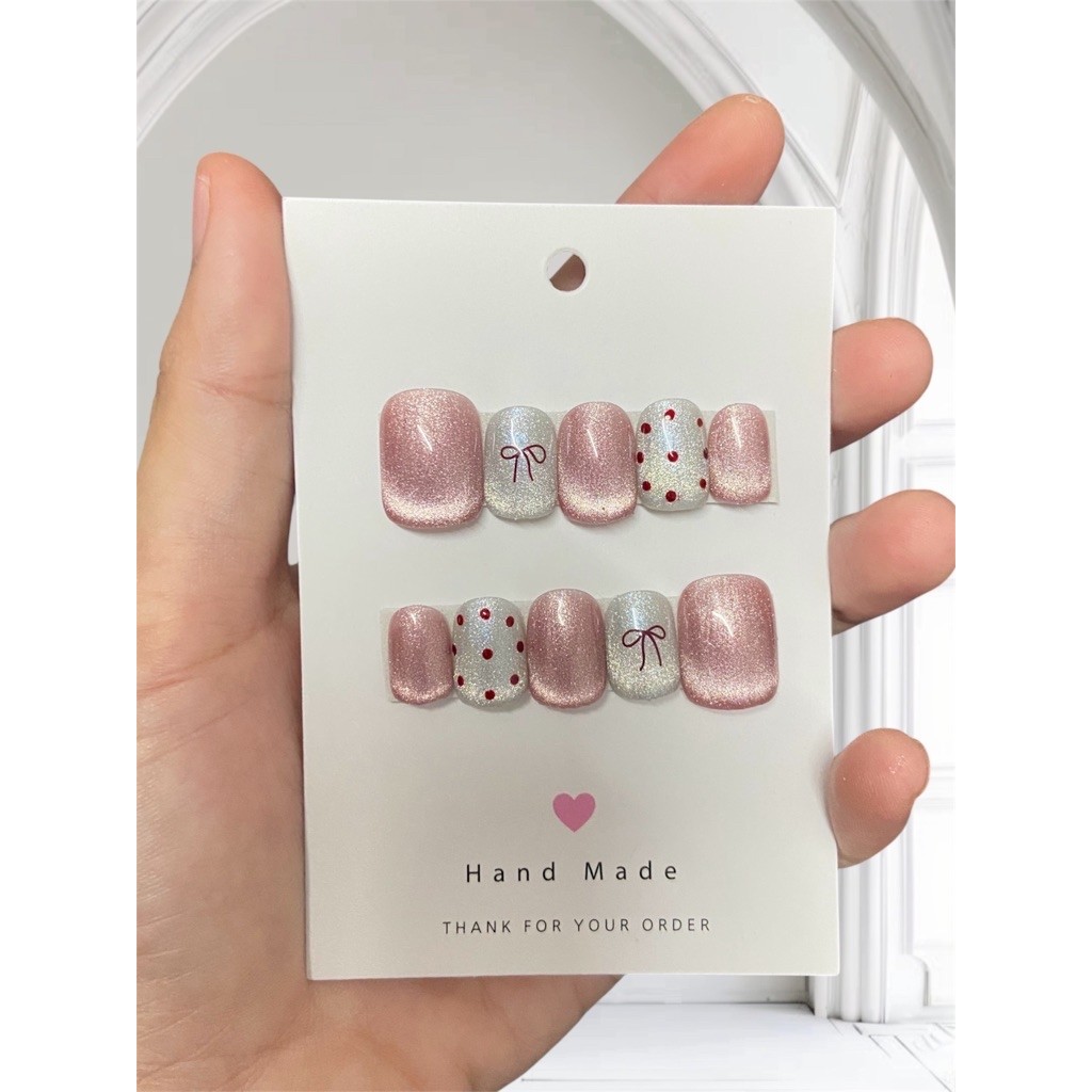 เล็บเจลแท้ 100% งานสั้นกุดสินค้าตรงปก แถมฟรีกาว