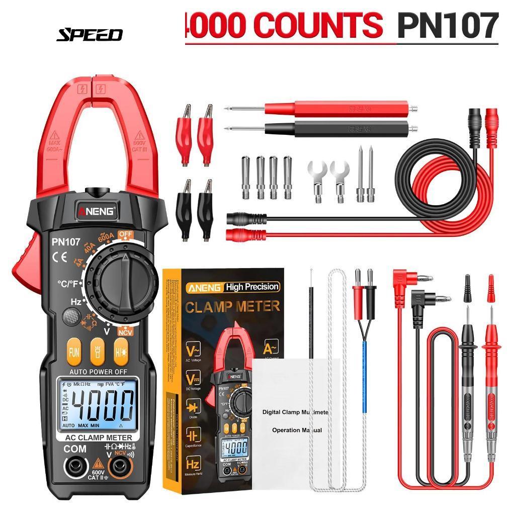 PMH-PN107 เครื่องมัลติมิเตอร์ดิจิทัล AC/DC ทดสอบอุณหภูมิ มัลติเทสเตอร์ True RMS 4000