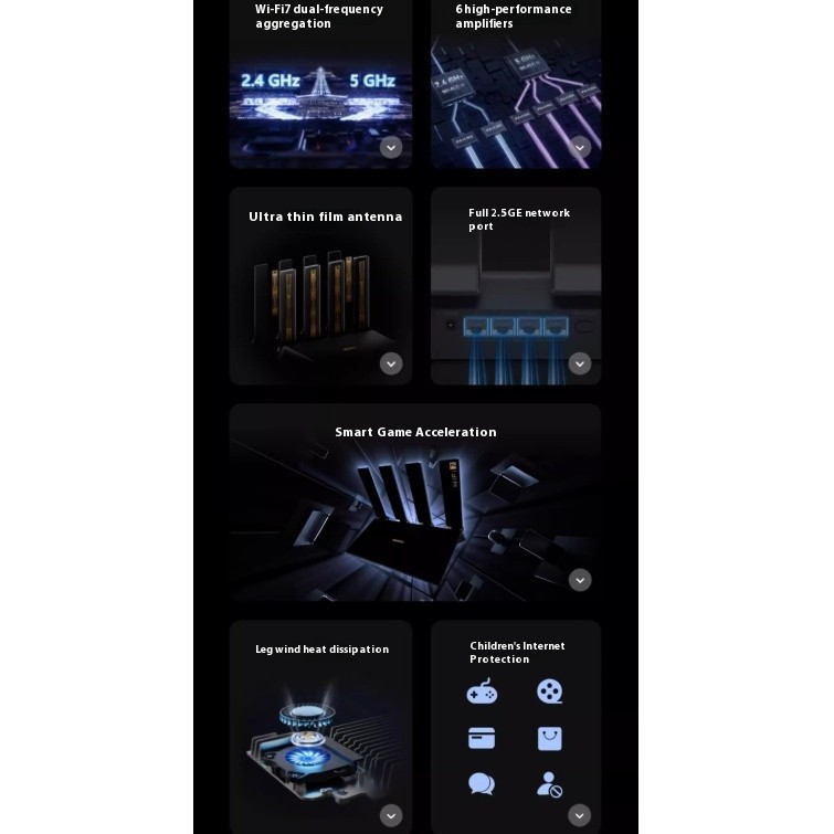 Huawei Router BE7 Pro Wi Fi 7 6500 Mbps Ultra Thin Film Antenna Full 2.5GE พอร์ตอีเธอร์เน็ต Gigabit 