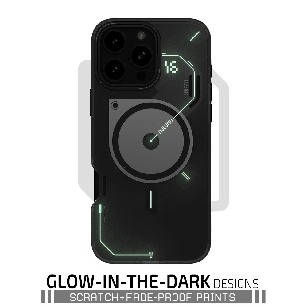 Aulumu A16 Glow-In-The-Dark Frosted Magnetic Case สําหรับ iPhone 16 Series