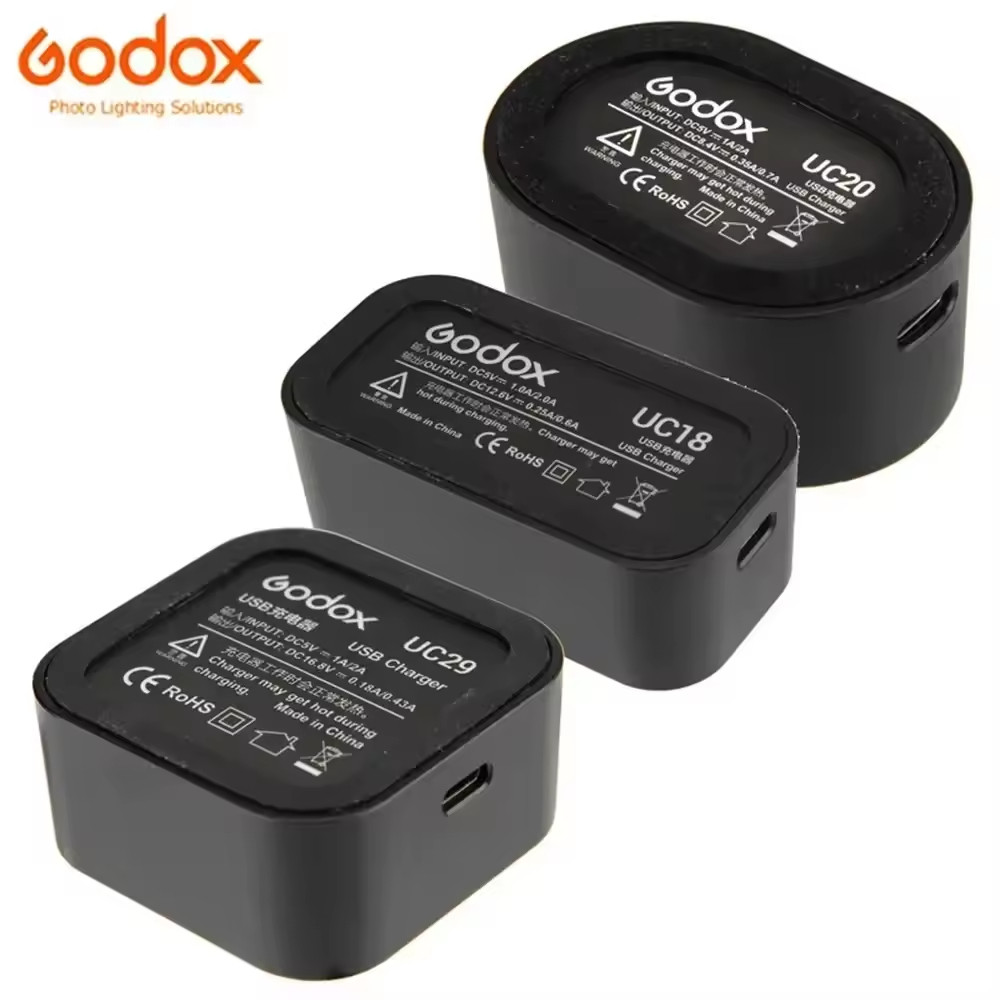 Godox Original UC18 UC20 UC29 USB Flash Battery Charger สําหรับ VB18 V850II V860II / VB20 V350 / WB2