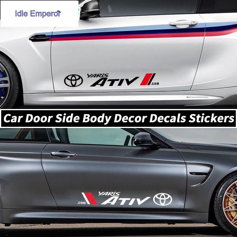 Toyota Yaris Ativ สติกเกอร์กันรอยขีดข่วน ป้องกันรอยขีดข่วน สําหรับตกแต่งประตูรถยนต์ ฟิล์มติดรถ สติ๊ก