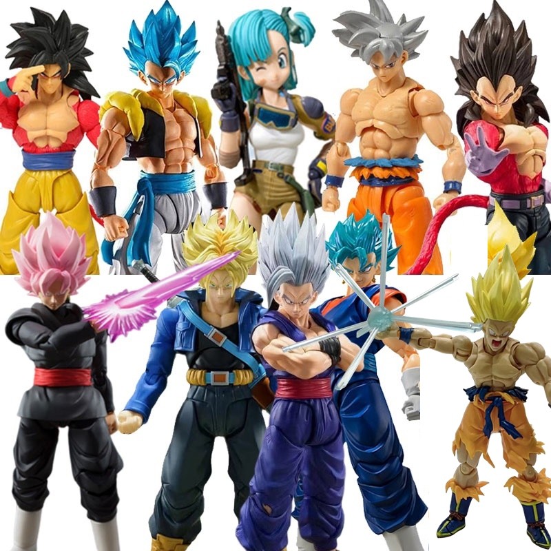 Shfiguarts โมเดลฟิกเกอร์ Dragon Ball Z Action Figure SHF Son Goku Gohan Gogeta Vegetto Krillin Bulma