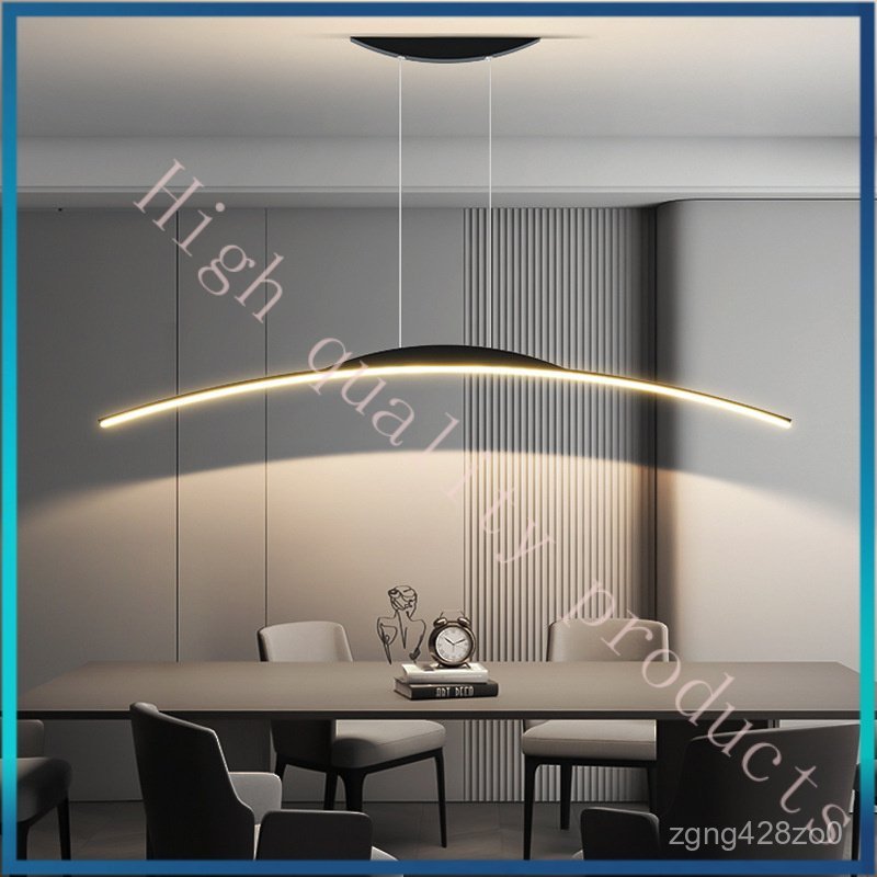 Nordic Italian Minimalist Modern Simple Studio Linear Dining Room Table Designer Bar Restaurant Pend