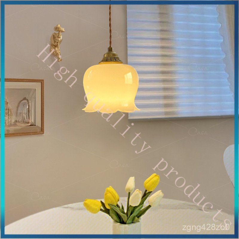 Cream Style Restaurant Lamp Lily of the Valley Chandelier Vintage Light Luxury Creative Lighting Ais