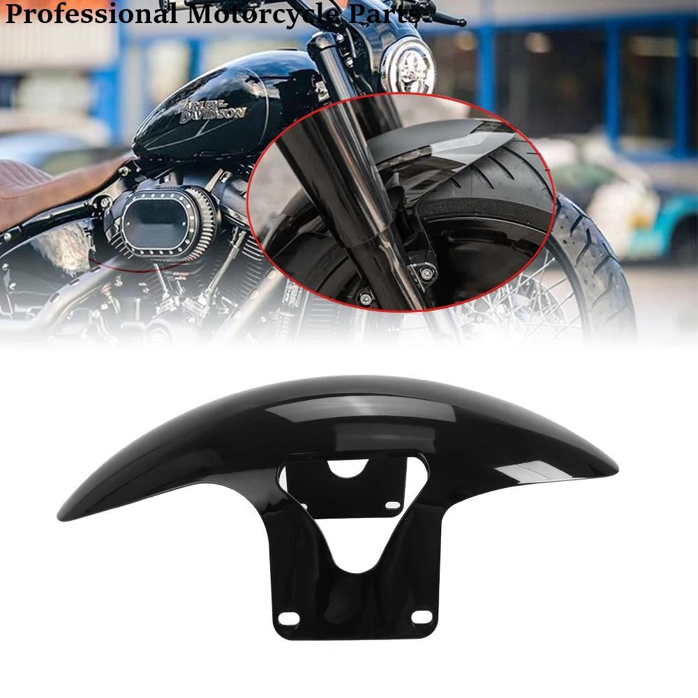 บังโคลนหน้ารถจักรยานยนต์ สีดําวาว สําหรับ Harley Softail M8 Fatboy FLFBS FLFB 2018-2022 2021