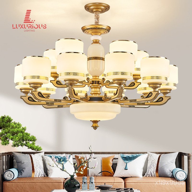 New Chinese Style Chandelier Living Room Light Simple Modern Elegant Dining Room Bedroom Duplex Vill