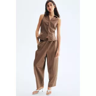 H&M(เอชแอนด์เอ็ม) กางเกงขายาวระดับข้อเท้าแบบสวม Women Ankle-length pull-on trousers 1318084_2