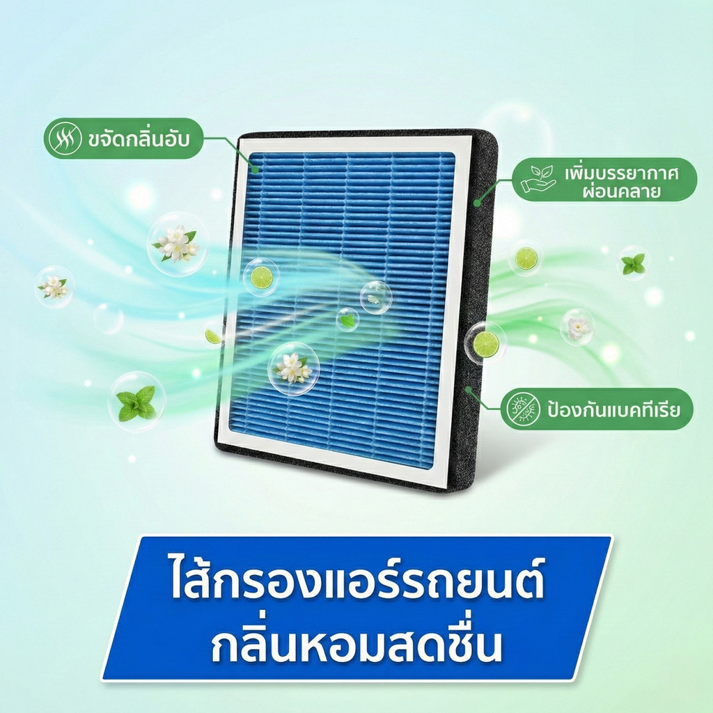 [PM2.5] กรองแอร์ รุ่นมีกลิ่นหอม ตรงรุ่น Honda Civic FD FB / CRV G3 G4 / Accord G7 G8 G9 G10 / Stepwa