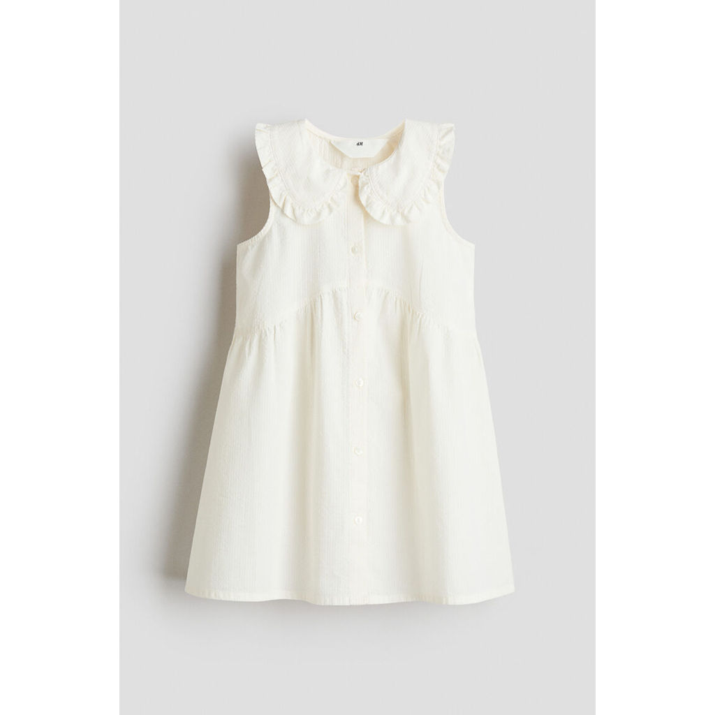 H&M(เอชแอนด์เอ็ม) เดรสผ้าซีซัคเกอร์คอปก เด็กผู้หญิง 1292458_1